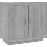 vidaXL Dressoir 80x40x75 cm bewerkt hout grijs sonoma eikenkleurig