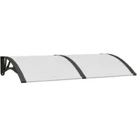 vidaXL Deurluifel 150x75 cm polycarbonaat zwart en transparant