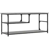 vidaXL Tv-meubel 103x38x46,5 cm en bewerkt hout staal grijs sonoma