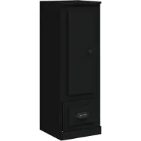 vidaXL Hoge kast, zwart, 36x35,5x103,5 cm, van houtvezel