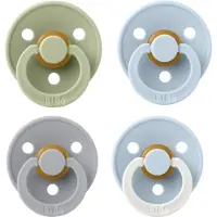 BIBS fopspeen 0-6 maand set 4 stuks Sage,Baby Blue,Baby Blue Glow en Cloud maat 1