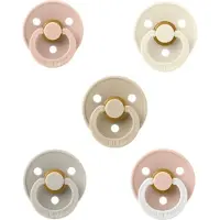 BIBS fopspenen 18+ maand set 5 stuks Blush,Ivory,Vanilla,Sand en Night Glow Blush maat 3