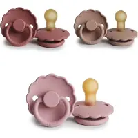 Frigg DAISY Fopspeen set 3 stuks Powder Blush,Baby Pink en Blush 0-6 maand