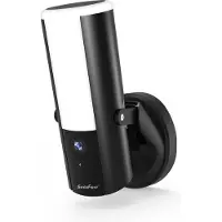 SecuFirst LCA230ZSD64 Dimbare Buitenlamp met geïntegreerde IP camera Zwart - Incl. 64GB micro sd kaart - Van Metaal - 900 Lumen 10W - 2K resolutie