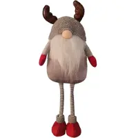 House of Seasons Decoratieve pop kabouter grijs L26 x B15 x H64cm