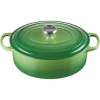 Le Creuset Stoofpan Ovaal In Geëmailleerd Gietijzer Bamboo Green - 29 cm/4,7 L