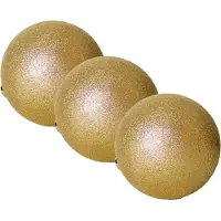 Gerimport Kerstbal - 4x stuks - kunststof - goud - glitters - D20 cm