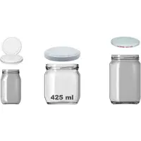 Pasabahce - Glazen Voorraadpotten Incl Deksel - Set van 3 - 660 ml, 425 ml, 370 ml