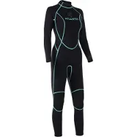 Atlantis 3/2mm Adventure Full - Wetsuit - Dames - Zwart/Turquoise - 14