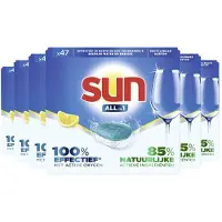 SUN 6x Vaatwastabletten All-in-1 Citroen 47 stuks