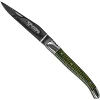 Laguiole En Aubrac Green Samba L0210SAVIFSJ1 sambahout, gepolijst, laguiole zakmes, 10 cm