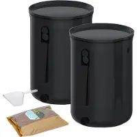 BioProffa Bokashi Orgánico 2 Ocean Set van 2 Compostbakzwart 23.3x32.3cm - 9.6l + 2kg Brain