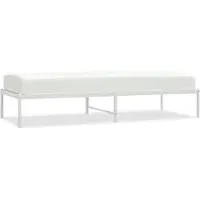vidaXL Bedframe, metaal, wit, 75x190 cm