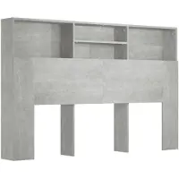 vidaXL Hoofdbordkast 160x19x103,5 cm betongrijs