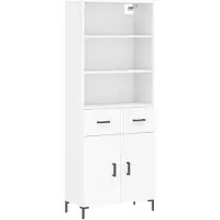 vidaXL Hoge kast 69,5x34x180 cm bewerkt hout wit