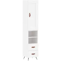 vidaXL Hoge kast 34,5x34x180 cm bewerkt hout wit