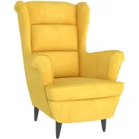 vidaXL Fauteuil fluweel mosterdgeel