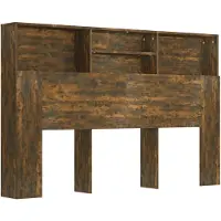 vidaXL Hoofdbordkast 160x19x103,5 cm gerookt eikenkleurig