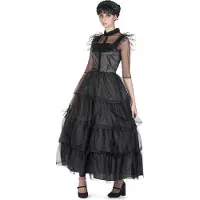 Vegaoo - Zwarte gothic baljurk kostuum voor meisjes