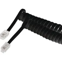 Gembird Telefoon spiraalkabel 4P4C/RJ10 zwart 2 meter
