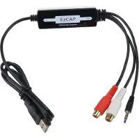 Ezcap EZCAP216 USB Audio converter - Analoog naar digitaal - 2xRCA - 1x 3,5mm AUX - USB 2.0