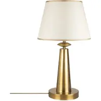 Opviq Metalen Tafellamp | Stoffen Kap | 30cm Dia | 55cm H | IP20 | Antiek