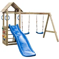 Swingking Speeltoestel Maria - Schommel en Glijbaan Groen - 295 x 160 x 210 cm