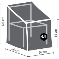 Perel Tuinstoelhoes | | 66 x 66 x 128 cm (PP, Grijs)