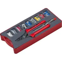 Nws 143-BIS Krimpset 152-delig Adereindhulzen 0.5 tot 16 mm² Incl. assortiment adereindhulzen, Incl. spanningstester