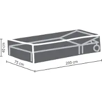 Perel Ligbedhoes | | 200 x 75 x 40 cm (PP, Grijs)