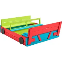 Swing King Houten zandbak auto gekleurd 120x100x20cm