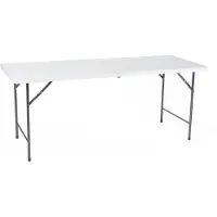 Perel Klaptafel, inklapbaar, weerbestendig, handgreep, maximaal 100 kg, wit