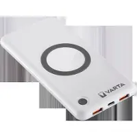Varta 57913 Powerbank 10000 mAh Qi Wireless Charging, QC 3.0, USB PD LiPo Wit Statusweergave