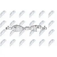 NTY NPW-NS-042 Aandrijfas