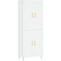 vidaXL Hoge kast 69,5x34x180 cm bewerkt hout wit