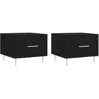 vidaXL Salontafels, 2 stuks, zwart, 50x50x40 cm, houtvezel