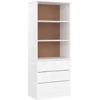 vidaXL Boekenkast met lades ALTA 60x35x142 cm massief grenenhout wit