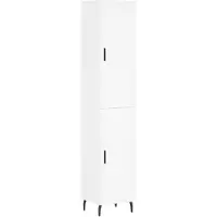 vidaXL Hoge kast 34,5x34x180 cm bewerkt hout wit