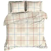 Romanette Dekbedovertrek Rubik Sand Katoen-200 x 200 / 220 cm | 2-Persoons