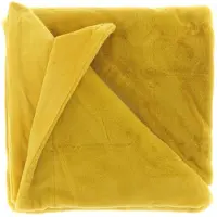 Unique living | plaid klaas 150x200cm bamboo yellow
