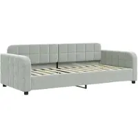 Super Merchant Slaapbank 90x200 cm fluweel lichtgrijs