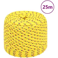 vidaXL Boottouw 10 mm 25 m polypropyleen geel
