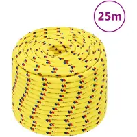 vidaXL Boottouw 14 mm 25 m polypropyleen geel