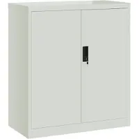 vidaXL Archiefkast 79x40x90 cm staal lichtgrijs