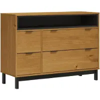 vidaXL Ladekast FLAM 110x40x80 cm massief grenenhout