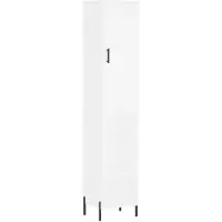 vidaXL Hoge kast 34,5x34x180 cm bewerkt hout wit