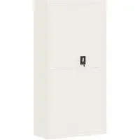 vidaXL Archiefkast 90x40x180 cm staal wit
