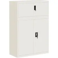 vidaXL Archiefkast 90x40x130 cm staal wit