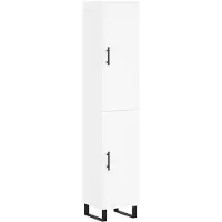 vidaXL Hoge kast, wit, 34,5 x 34 x 180 cm, houtvezel