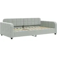 vidaXL Slaapbank 100x200 cm fluweel lichtgrijs